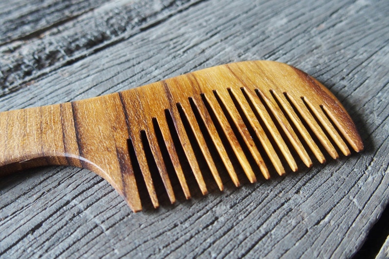 TEAK Wood Hair Comb Handle Pocket Size Lightweight but Strong Etsy