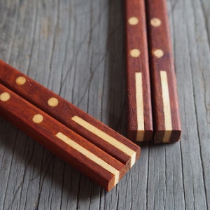 2 Pairs Wooden Chopstick Unique Design High Quality Handmade Wood Chopsticks Eco Friendly