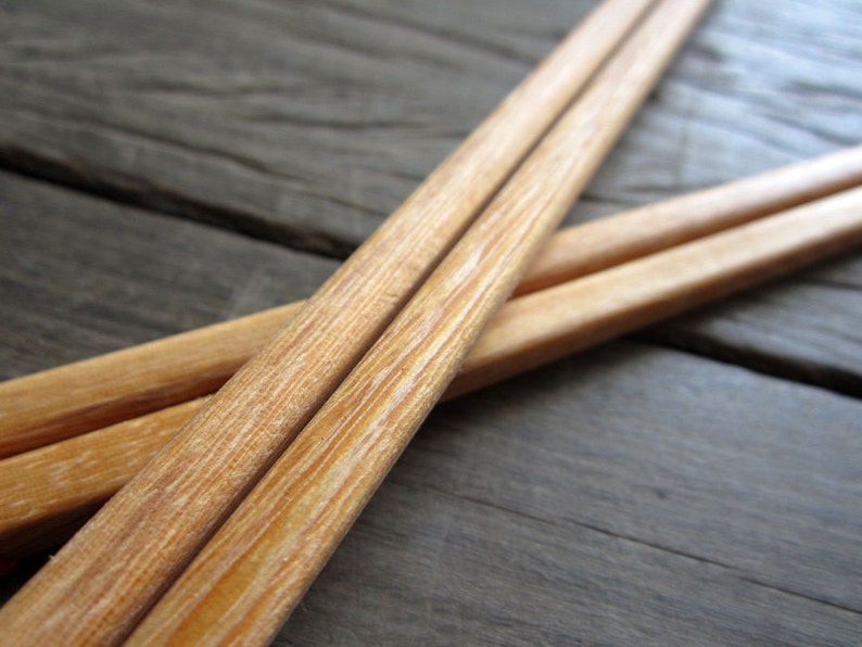 Plain Wooden Chopstick Set of 2 Pairs Unique High Quality Delicated Handmade Reusable Hair Accessories Hair Pin image 4