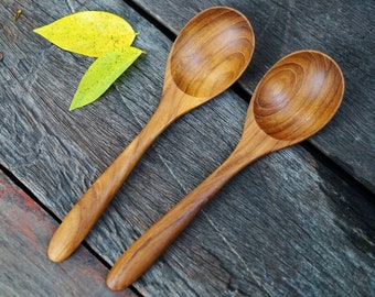 7.5 inches TEAK Wooden Spoon Best Hardcraft Quality Reusable Dinner Meal Size Smooth and Light Weight