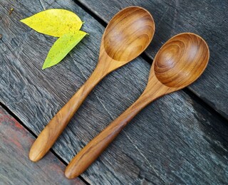 Cucchiaio Di Legno Naturale Per Zuppa E Dessert – 18,5 Cm, Legno Resistente, Cucchiaio Da Cucina Multiuso