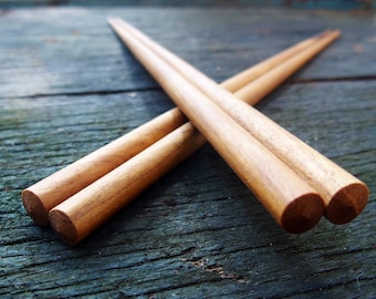 Wooden Chopstick, Minimal Style Chopsticks, Teak Wood Chopstick, Minimal Wooden Utensil, Round Chopstick, Wooden Round Chopsticks