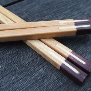 2 Pairs Wooden Chopstick Unique Design High Quality Handmade Wood Chopsticks Eco Friendly