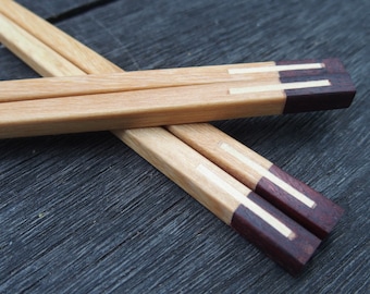 2 Pairs Wooden Chopstick Unique Design High Quality Handmade Wood Chopsticks Eco Friendly