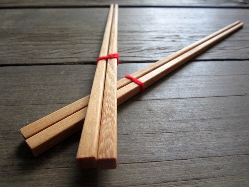 Plain Wooden Chopstick Set of 2 Pairs Unique High Quality Delicated Handmade Reusable Hair Accessories Hair Pin image 5