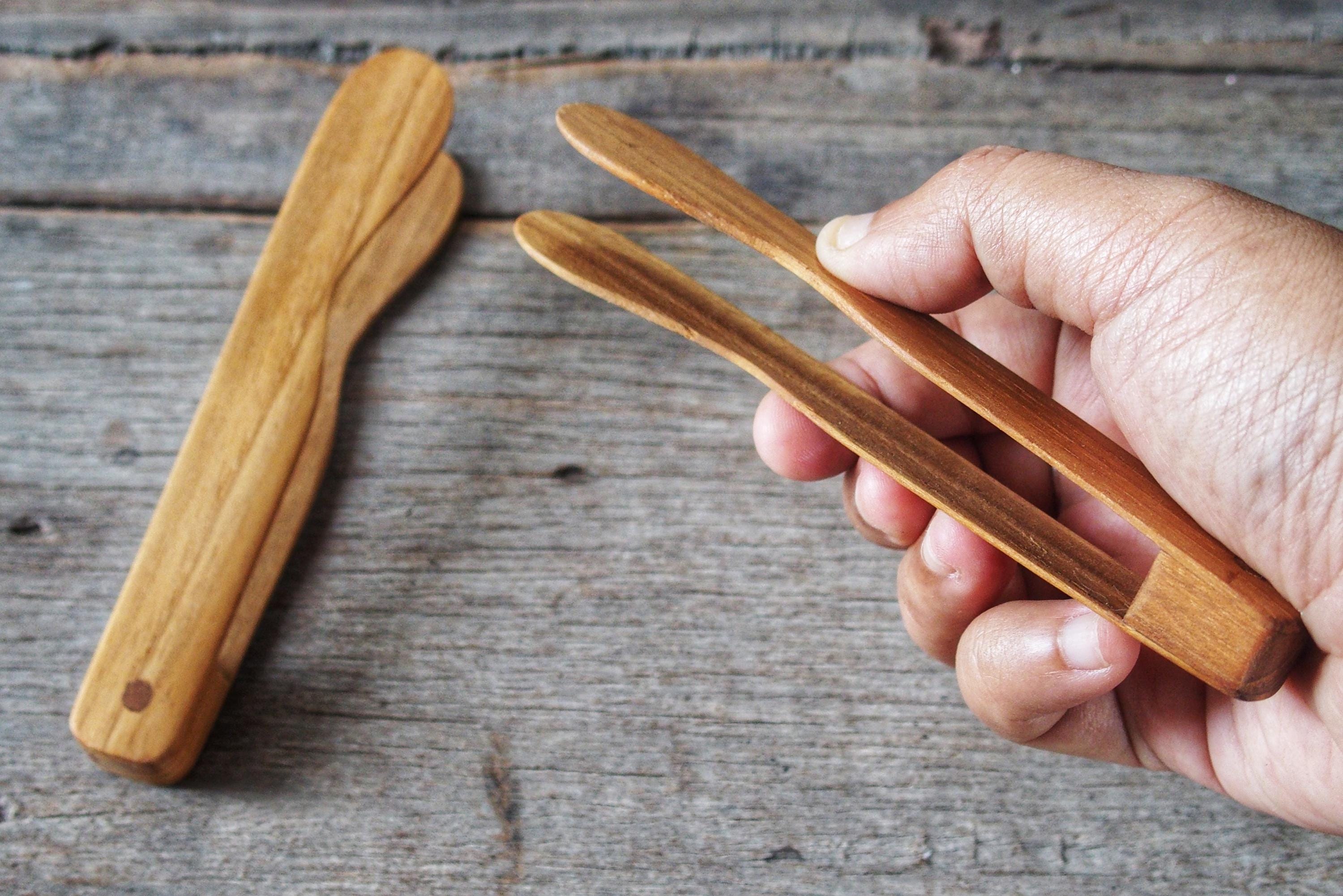 DENMARK Unused Wooden Tongs★デンマーク 木製トング Wood Tongs - Etsy