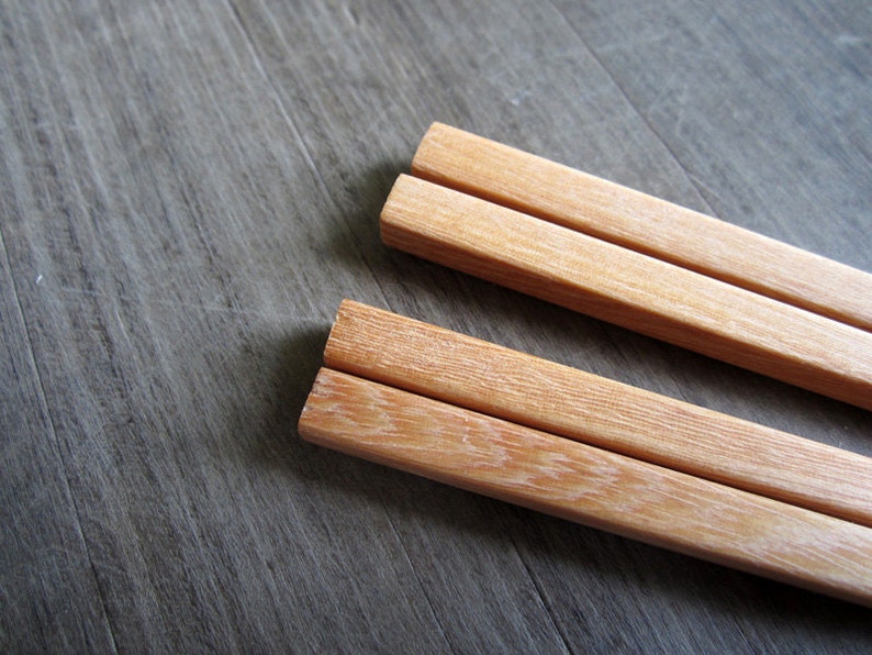 Plain Wooden Chopstick Set of 2 Pairs Unique High Quality Delicated Handmade Reusable Hair Accessories Hair Pin image 2