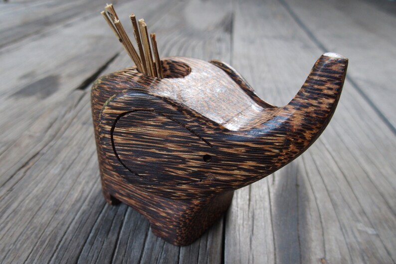 Handmade Natural Unique Palm Wood Toothpick Holder Lucky Etsy