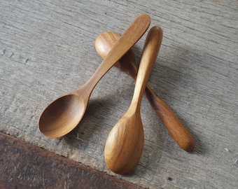 Wooden Tea Spoon, Reusable 4.5 inches TEAK wood spoon, Wood tea spoon, Wooden Coffee Spoon, Party Small Size Spoon, Mini Wooden Spoon