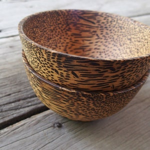 4 inches Palm Wood Set of 2 Special Quality Sauce Bowl Rice Bowl Soup Bowl Medium Size Japanese Style image 4