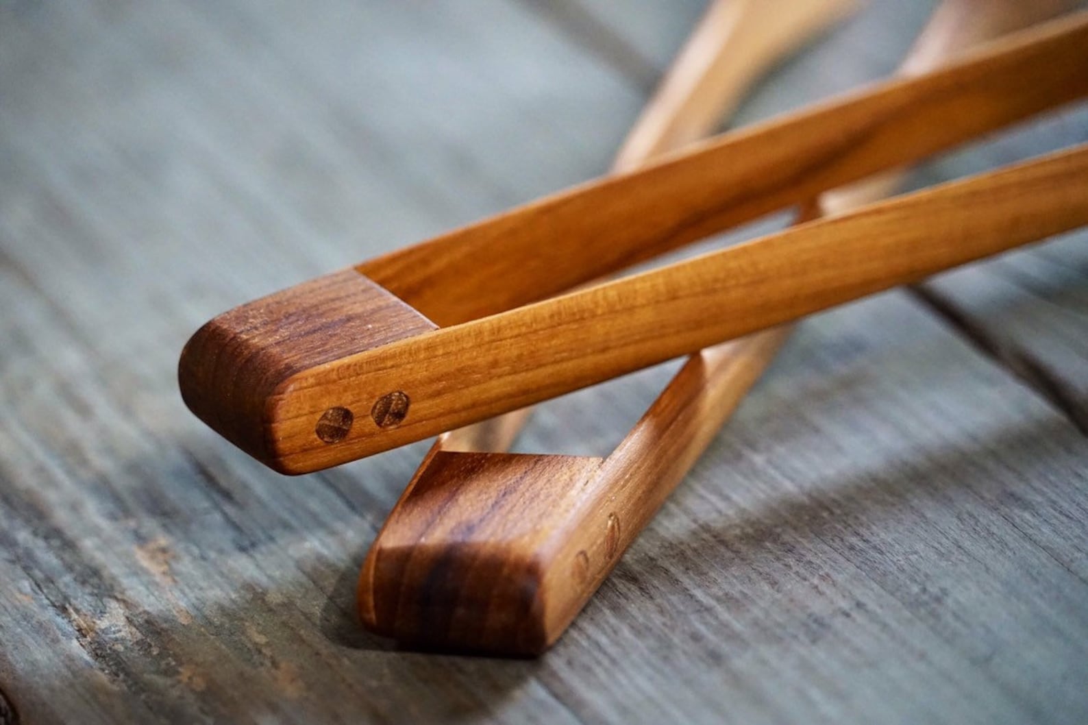 Nature Wooden Tongs Teak Wood Kitchen Accessories Natural Etsy UK