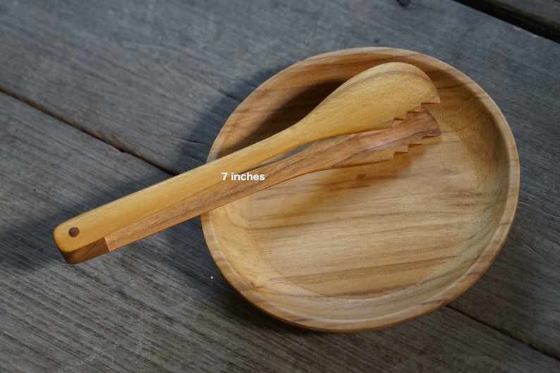 Nature Wooden Tongs Teak Wood Kitchen Accessories Natural Etsy UK