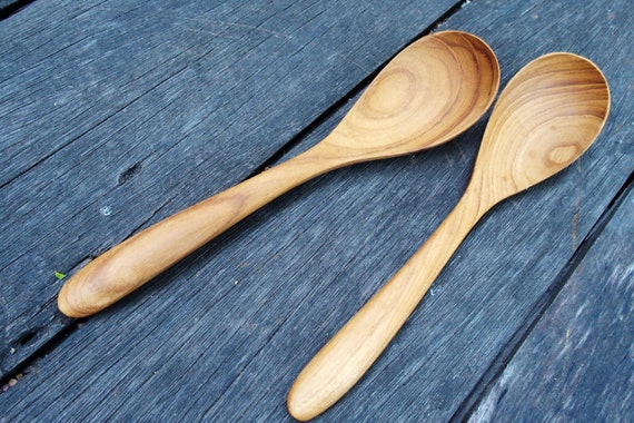 5 Pièces Cuillères En Bois Pour Manger, Petites Cuillères à Soupe En