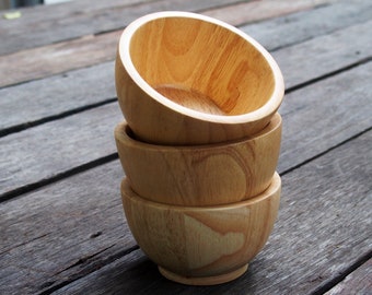 Wooden Bowl, Minimal Style Wood Bowl, 4 Inches Wooden Bowl, Soup Bowl, Sauce Bowl, Pale Wood Bowl, Condiment Bowl Minimal Kitchenware