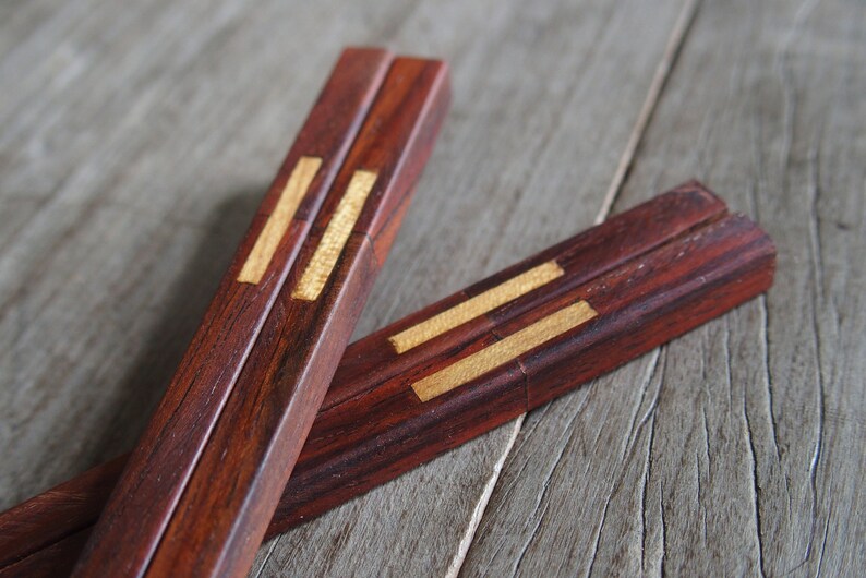 2 Pairs Wooden Chopstick Unique Design High Quality Handmade Wood Chopsticks Eco Friendly