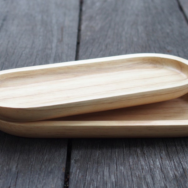 Wooden Tray, Natural Wood Tray, Accessory Wood Tray, Minimal Wood Tray,  Minimal Wood Decor Pen Stationary Tray Wood Oval Tray