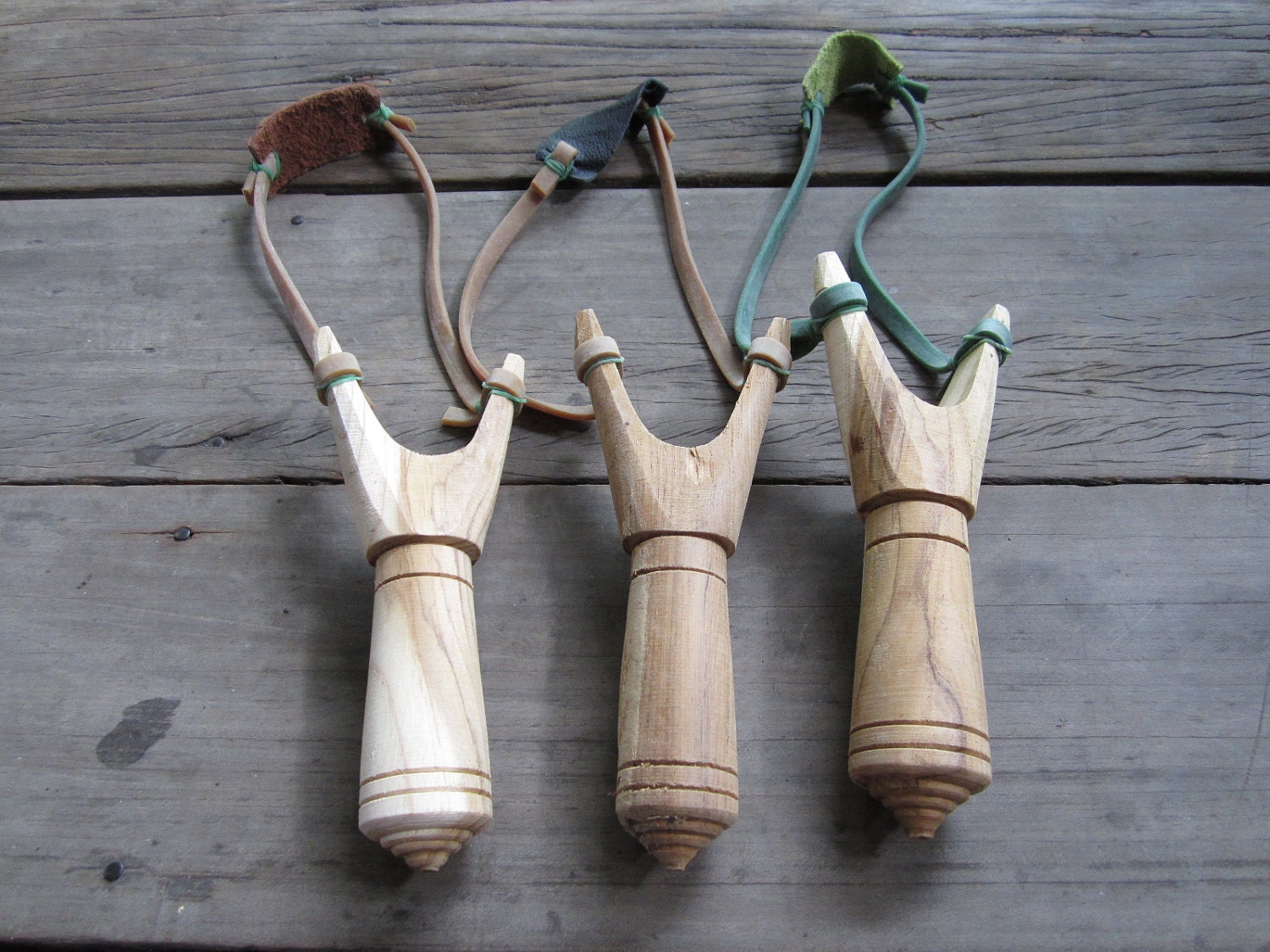Set Of 2 Wood Slingshot Catapult Wooden Slingshot Sling Etsy