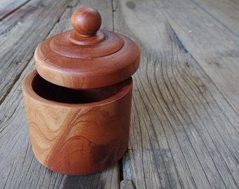 Wooden Jar, Wooden Box with Lid, Natural Color Classic Designed with Lid Unusual Boxes