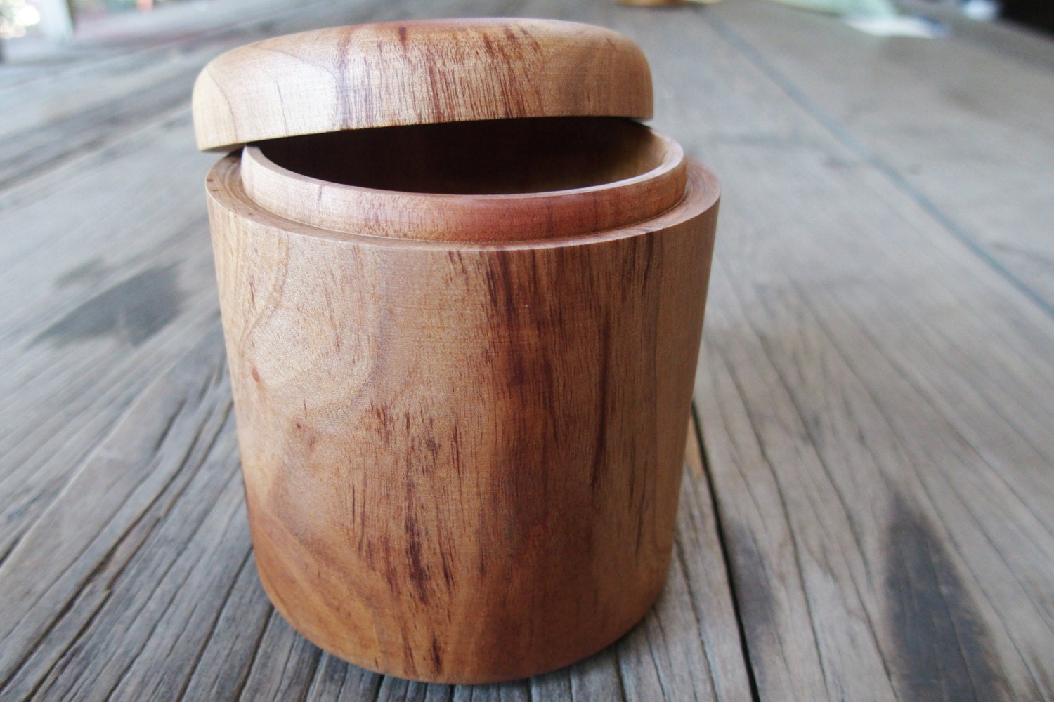 Wooden Box Accessories Natural Color Classic Plain Designed With Lid Cover Jar Unusual Boxes