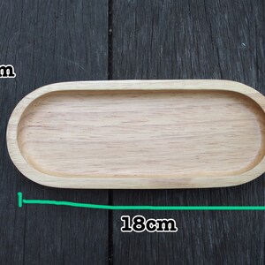 Wooden Tray, Natural Wood Tray, Accessory Wood Tray, Minimal Wood Tray, Minimal Wood Decor Pen Stationary Tray Wood Oval Tray image 3