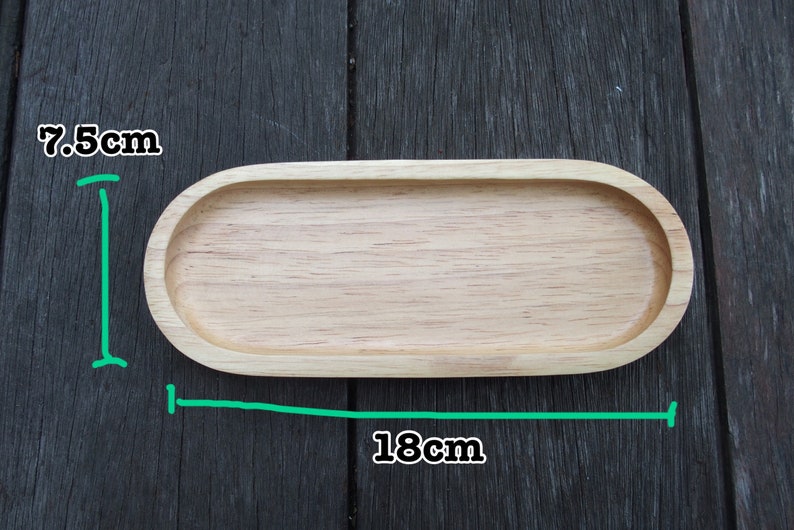 Wooden Tray, Natural Wood Tray, Accessory Wood Tray, Minimal Wood Tray, Minimal Wood Decor Pen Stationary Tray Wood Oval Tray image 3