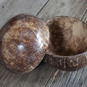 5 Inches Natural Coconut Bowl Coconut Shell Safe For Food No Chemical Finished Display Serving Bowl