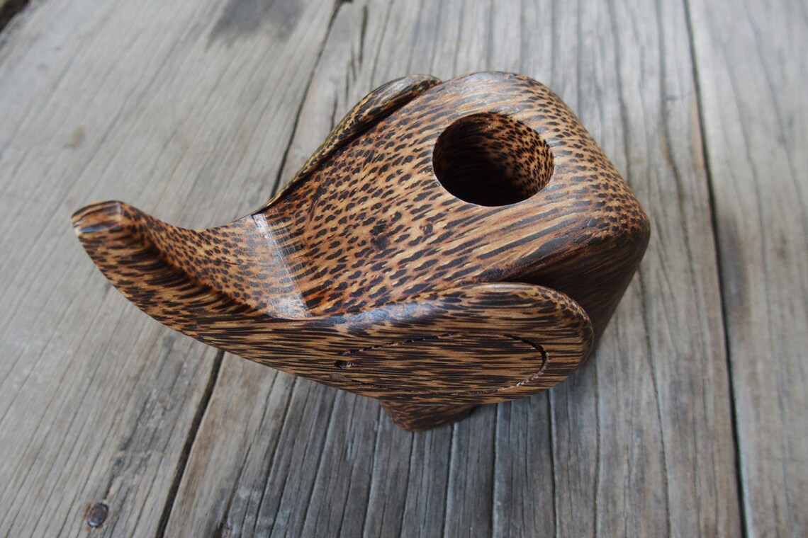 Handmade Natural Unique Palm Wood Toothpick Holder Lucky Etsy