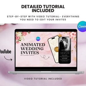 Elegant Animated Save-the-Date Video, Envelope Reveal Invitation, Editable Wedding E-Invite Template for Modern Couples image 7