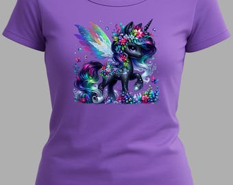 Sparkle Unicorn T-Shirt for Little Girls