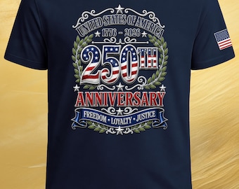 USA 250th Anniversary Shirt | United States of America 1776‑2026 Tee | Patriotic Eagle T‑Shirt for Men | American Flag Laurel Emblem