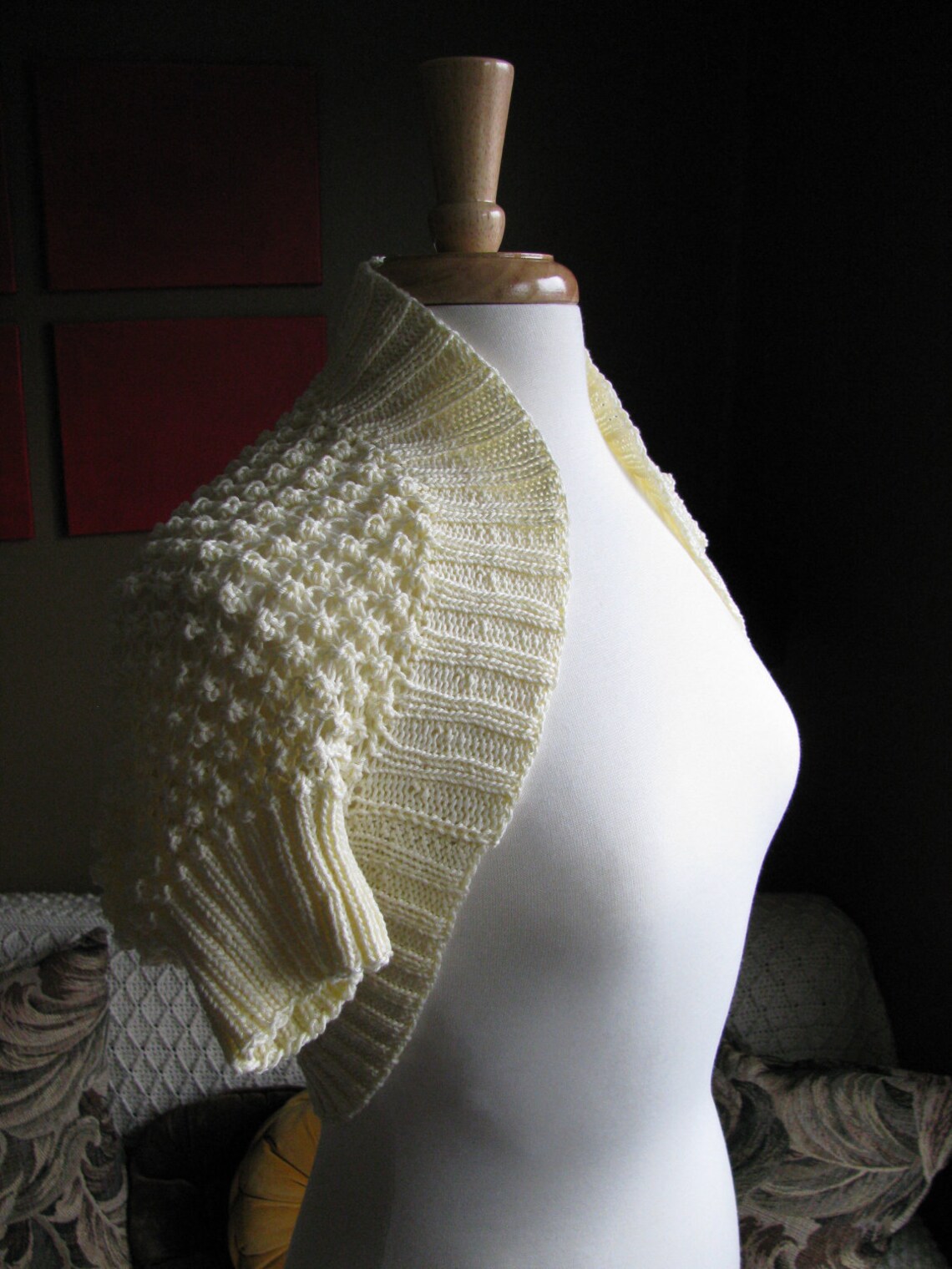 Popcorn Lace Shrug Patternpdf Etsy