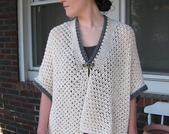 Risotto Stitch Smock Cardigan pattern -- PDF