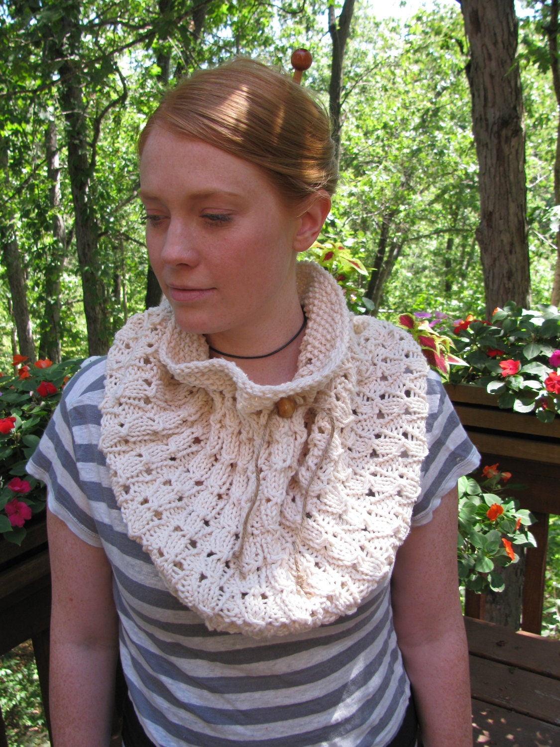 Snowdrop Eyelet Lace Drawstring Cowl Cape Pattern--pdf - Etsy
