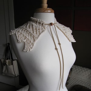 Drawstring Victorian Lace Collar Pattern--PDF