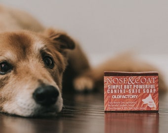 NATURAL DOG SHAMPOO - Nose & Coat Dog Red Edition Soap for Sensitive Skin, Outdoor and Working Dogs