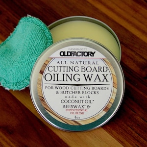 Natural Cutting Board Oiling Wax - For wood cutting boards, utensils, wooden spoons, butcher blocks, counter tops, carving boards, furniture
