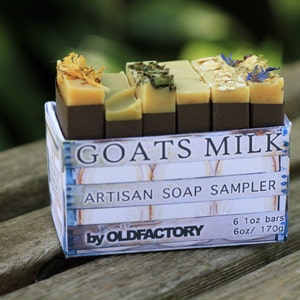 Artisan Fresh Goats Milk Soap Sampler made with Texas Inspired Essential Oils six 1 oz bars image 1