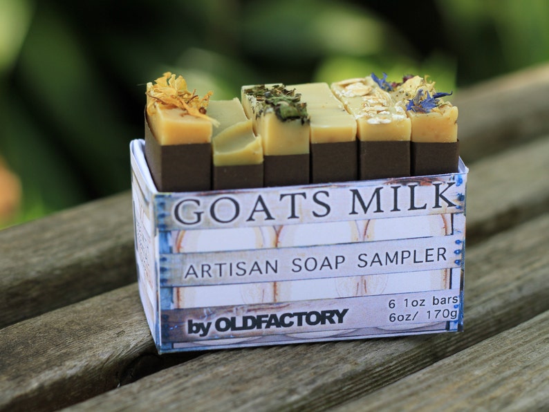 Artisan Fresh Goats Milk Soap Sampler made with Texas Inspired Essential Oils six 1 oz bars image 1