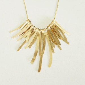 Fall Harvest Goldfield  Organic Wheat Husk Neckpiece. Gold Necklace רביד שיבולים