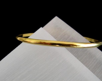 Solid Gold Bangle. 18K Solid Gold Handmade Bangle. Fine Jewelry