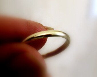 14K Gold Unisex Wedding Band Ring, Classic Wedding Ring