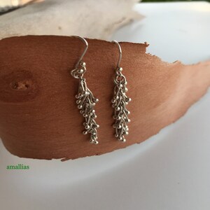 Sterling Silver Dainty Dotted Earrings. Fine Silver Granulated Earrings. Sterling Silver Granulation Ball Earrings