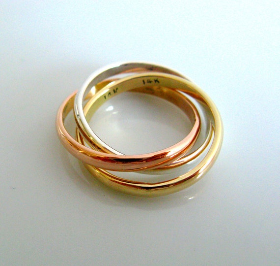 Tri color infinity ring sale