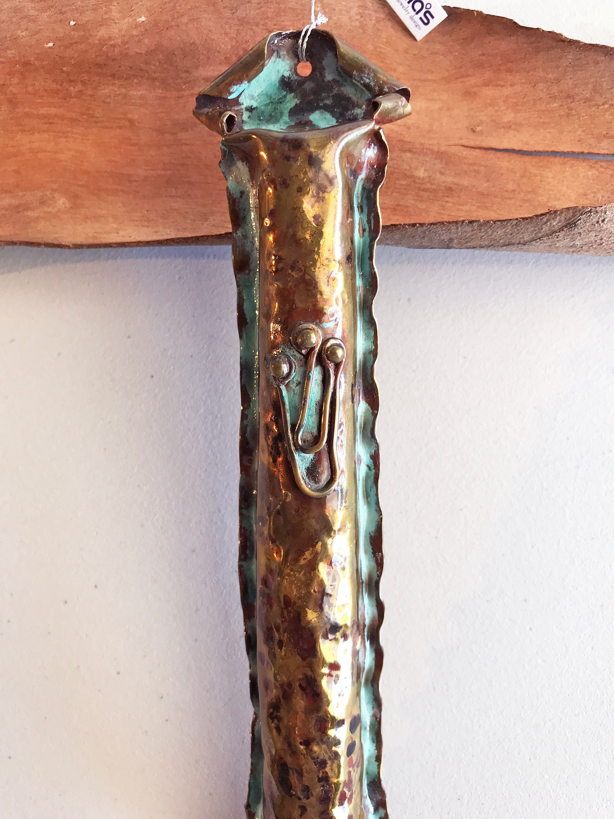 Mezuzah Case Holder. Israeli Artisan Handmade Judaica. Jewish Home