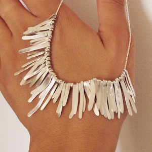 Sterling Silver Chaff Wheat Necklace. Fall Harvest Organic Chaff Wheat Neckpiece