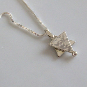 Star of David Charm Pendant. Unisexs Handmade Sterling Silver Cameo Charm - מגן דוד מכסף