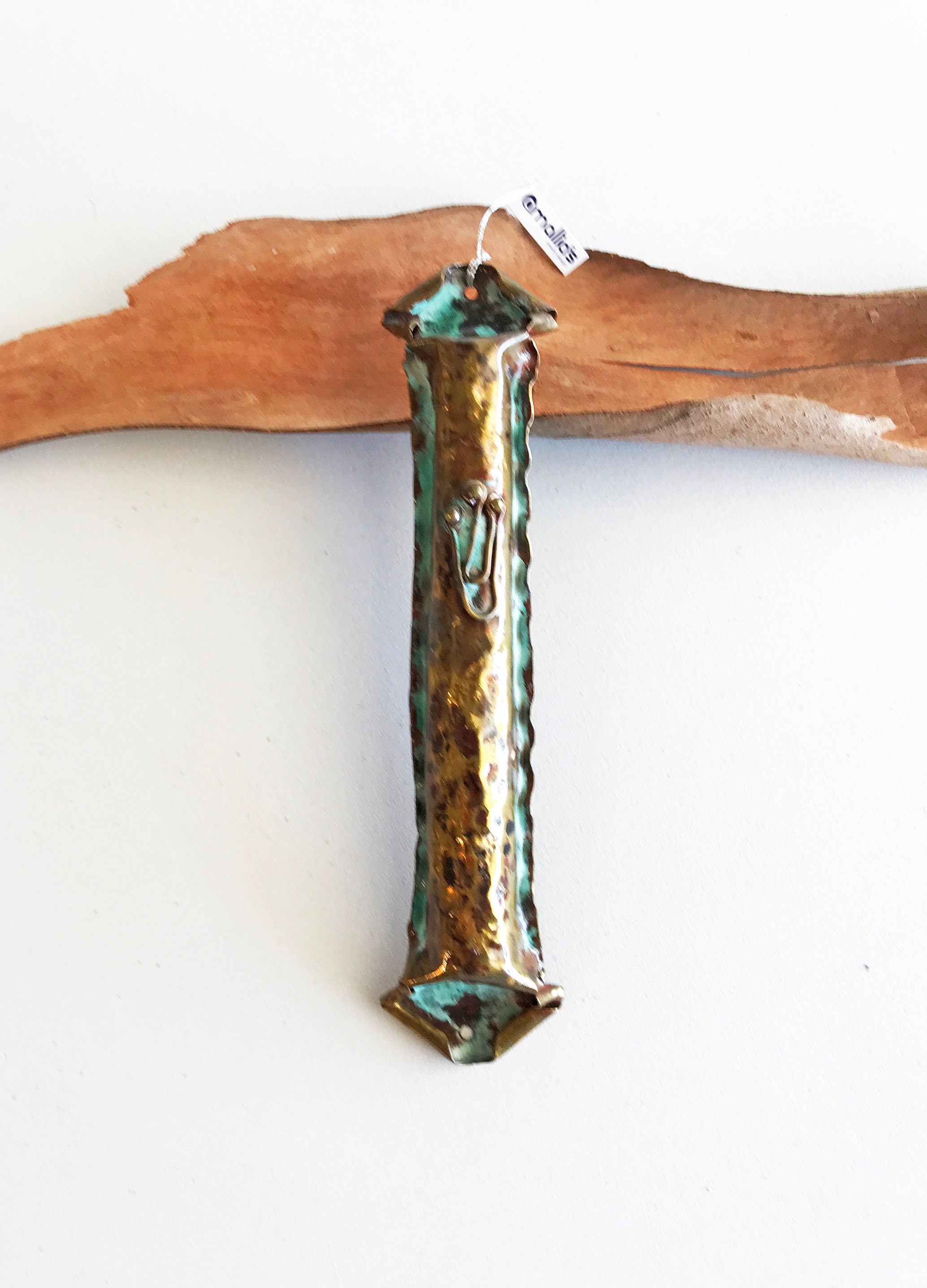 Mezuzah Case Holder. Israeli Artisan Handmade Judaica. Jewish Home