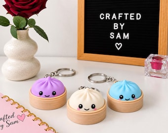 Kawaii Dumpling Keychains with Click