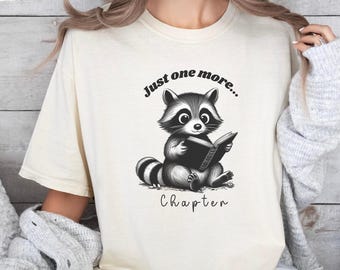 Comfort Colors Raccoon Book Lover Shirt, Funny Bookworm Tee