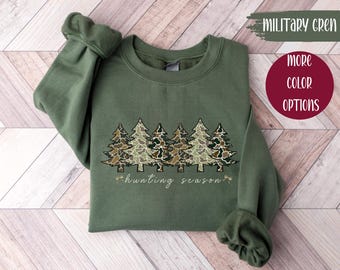 Camo Hunting Season Sweatshirt, Funny Deer Hunter Gift